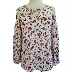 Old Navy Floral paisley Print Women's balloon sleeve  Top/blouse